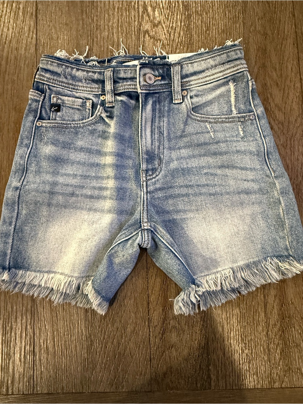Frayed Hem Light Blue Denim Women’s Shorts NEW